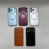 Coque PC ultra-fine pour iPhone 18 Pro Max, coque arrière avec support magnétique rotatif à 360° pour iPhone 16, 15, 14, 13 Pro Max Plus, 17 Air