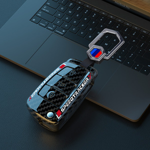 Étui de protection pour <span class=keywords><strong>clé</strong></span> de voiture en ABS fibre de carbone tendance pour <span class=keywords><strong>Audi</strong></span> 8L <span class=keywords><strong>8P</strong></span> B6 B7 B8 C5 C6 R8 A1 <span class=keywords><strong>A3</strong></span> Q3 A4 A5 - Product Image 6