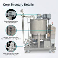 Nouvelle machine à broyer les billes de chocolat en acier inoxydable de 100 L, raffineur, finesse de broyage 20-22 µm, puissance 10,5 kW pour les préparations à étaler