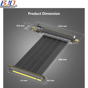 Double câble d'extension pour carte graphique PCI-E 4.0 16X à PCIe X16 90 degrés 20CM pour RTX3090ti <span class=keywords><strong>RTX4090ti</strong></span> RX6900XT RX6800XT - Product Image 4
