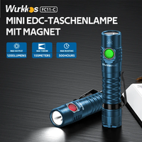 Wurkkos FC11C extérieur Portable 1200lm lampe de poche LED 155M alliage d'aluminium étanche EDC Mode torche mémoire IP68 Rechargeable