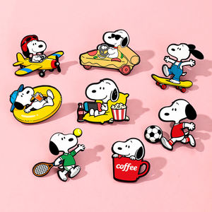 <span class=keywords><strong>WOWEI</strong></span> Badges en émail en alliage de zinc inspirés de Snoopy, badges de dessins animés vibrants, objets de collection durables, cadeau idéal et accessoire vestimentaire - Product Image 3