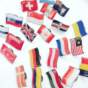 Pin de Solapa con Bandera Nacional de País, Impresión Offset, Resina Epoxi, Insignia de Doble Bandera Personalizada Sin Pedido Mínimo - Product Image 2