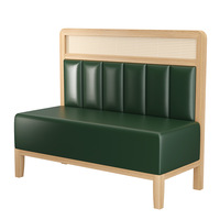 Combinaison table et chaise moderne en bois massif sur mesure pour restaurant, bar, salon de thé, avec structure métallique pour usage commercial