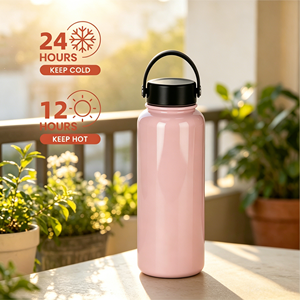 Bouteille d'eau isotherme pour enfants TAIRFLASK sans BPA avec couvercle anti-fuite, bouteille en acier inoxydable 304 avec impression mignonne de montagne et d'arc-en-ciel - Product Image 2