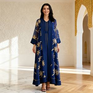 Robe de mariée Abaya élégante sur mesure en tissu de haute qualité pour femmes musulmanes, vente en gros OEM ODM - Product Image 3