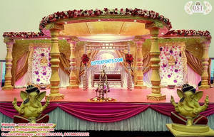 Mandap de Boda Tradicional del Sur de la India de Diseño, con Colmillos de Elefante Hechos a Mano en Malasia, para Bodas en el Reino Unido - Product Image 5