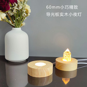LED Nachtlicht Tisch lampe 3D Romantische Schreibtisch lampen Glaskuppel Holz sockel für Weihnachts dekoration Beleuchtung - Product Image 2