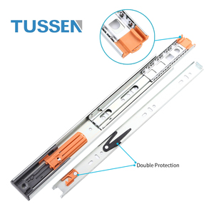 Furniture Fittings 45 mm Telescopic Drawer Guides Heavy Duty Push to Open Drawer Slides