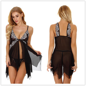 Vente en gros de robes de nuit pour femmes pyjamas en <span class=keywords><strong>soie</strong></span> <span class=keywords><strong>nuisette</strong></span> en satin ensemble de pyjamas en dentelle chemise de nuit pour femmes lingerie <span class=keywords><strong>grande</strong></span> <span class=keywords><strong>taille</strong></span> pour femmes - Product Image 3
