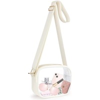Unisex Multifunktion ale wasserdichte PVC PU transparente Cartoon gedruckt Brief muster Cross body Sport File Bag Portable Single