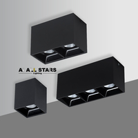 Offre Spéciale 7W 12W 15W Double Tête 45 degrés Large Angle de Faisceau Surface Monté LED CARRÉ Forme Vers Le Bas Lumière 2/3/3.5/4 pouces Spots