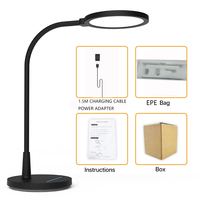 Lampe de bureau LED minimaliste avec col de cygne flexible, commande tactile, lumière sans scintillement pour l'étude et le travail