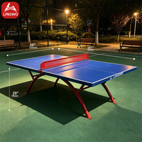 Table de tennis de table extérieure robuste et étanche LW6001 avec plateau SMC résistant à la corrosion pour les jeux de plein air