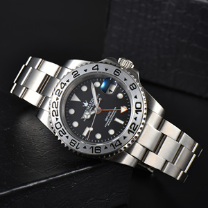 Seiko Logo Người Đàn Ông Sang Trọng Của 40Mm Tự Động Đồng Hồ Cơ Khí Với 20Mm Thép Không Gỉ Dây Đeo Con Trỏ Quay Số Gmt Điện Dự Trữ - Product Image 2