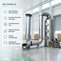 Collecteur de poussière humide en acier inoxydable haute efficacité pour l'élimination des gaz acides et des COV dans les usines chimiques – Épurateur humide direct usine
