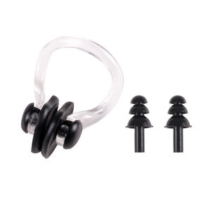 Ensemble bouchons d'oreilles et pince-nez en silicone Jiehu pour la natation, doux, étanche, protection pour sports nautiques adultes - Product Image 2