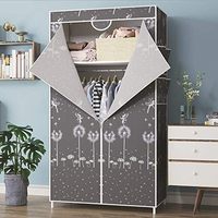 NIHAO Armoire en tissu non tissé Armoire de rangement portable pliante Meubles de salon