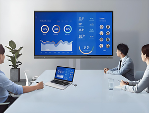 Pizarra Digital Inteligente de 86/75/65/55 Pulgadas, Pantalla Táctil Grande, Pizarra Interactiva Blanca para Educación y Reuniones, Modelo HCT-65 Portátil - Product Image 4