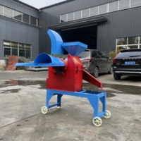 Machine à hacher le foin et les fourrages à moteur diesel facile à utiliser, capacité de 550 à 1000 kg/h pour l'alimentation du bétail