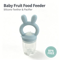 Populaire design peuter babyvoeding fruitvoeder siliconen fruitvoeder knijpvoeder gepersonaliseerd LOGO pasgeboren baby afwensvoeder