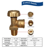 Vanne SiAN prix d'usine vanne pour gaz de pétrole liquéfié 2.5MPa Europe vanne POL de contrôle de gaz de sécurité de bouteille GPL française