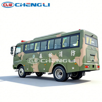 Autobus de transport de personnel minier tout-terrain diesel Dongfeng 6X6 de 12 tonnes, 24-31 places