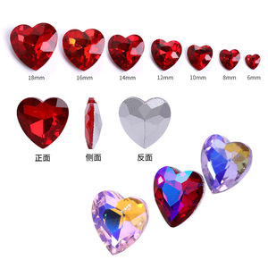 Accesorios de joyería DIY, diamantes de cristal, accesorios de ropa, accesorios hechos a mano, corazones con suela puntiaguda - Product Image 3