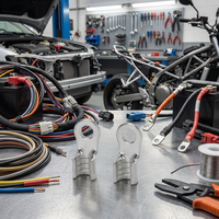 Embout de câble automobile en cuivre étamé OT5.5-3.7 |   Borne de connexion à froid pressée |   Trous de boulons de 4 mm |   Moule personnalisé OEM |   Directement de l'usine
