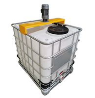 Agitateur électrique industriel pour conteneur IBC avec boîte de vitesses pour réservoir de 1000 L, résistant aux produits chimiques, pour le mélange de liquides