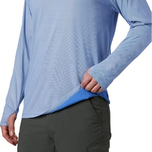 เสื้อเชิ้ตโพลีเอสเตอร์สำหรับล่าสัตว์ เสื้อกันรังสียูวี แขนยาวสำหรับตกปลา แบบ unisex พร้อมหน้ากาก - Product Image 1