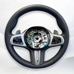 Volante Deportivo de Cuero y Fibra de Carbono para <span class=keywords><strong>BMW</strong></span> X3 X4 M3 M5 F30 F10 F20 F11 F32 M6 F90 F10 X5 F15 X6 F16 E90 E92 G80 G30 G32 - Product Image 5