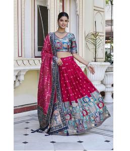 Elegante Lehenga nupcial bordado con blusa elegante y Dupatta Diseñador indio Boda Choli Ropa de fiesta Atuendo étnico - Product Image 1
