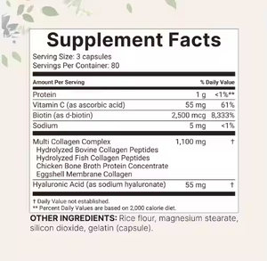 Oem đa Collagen phức tạp viên nang cho người lớn vẻ đẹp loại I II III V x Biotin Vitamin C axit hyaluronic cho tóc da móng tay - Product Image 4