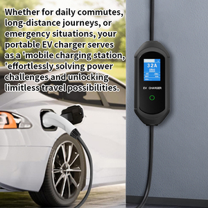 Chargeur de véhicule électrique portable OLINK, station de charge EV portable AC 7KW Type 2, design compact, câble de 5m - Product Image 3