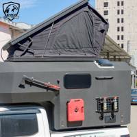 Huntoo – Camping-car en aluminium léger et renforcé pour pick-up, avec panneau solaire