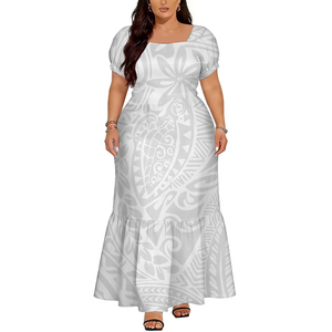 Gonne di Alta Qualità per Donne, Design White Sunday, <span class=keywords><strong>Taglie</strong></span> Grandi, Abito Polinesiano con Motivi delle Isole del Pacifico per la Festa della Mamma, <span class=keywords><strong>Outlet</strong></span> di Fabbrica - Product Image 4