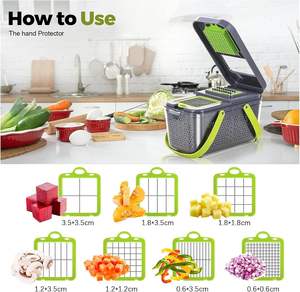 USINE Vente en gros Machines de traitement de fruits et légumes Conception ABS Coupe-légumes 22 en 1 Coupe-légumes - Product Image 3