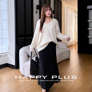 เสื้อสเวตเตอร์คอวีสำหรับผู้หญิงไซส์ใหญ่ ทำจากขนอัลปาก้า สีเขียวมุก ทรงหลวม สวมใส่สบาย เหมาะสำหรับฤดูใบไม้ร่วงและฤดูหนาว - Product Image 3