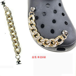 Ciondoli per scarpe a catena in acrilico accessori per la decorazione della catena bling catena per scarpe con strass - Product Image 2