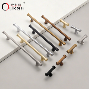 Oukali New Release Modern Furniture Cabinet Handle Kitchen Cupboard Zinc Alloy Nickel 128mm Pull Handles - Product Image 2
