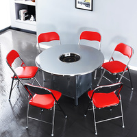 Chaise pliante moderne en acier inoxydable à prix d'usine pour restaurant et salon, design léger et écologique
