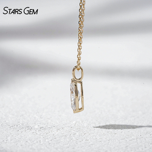 สร้อยคอจี้เพชร Starsgem 1 กะรัต ทองคำแท้ 14K รูปทรงมาร์คีส์ เกรด D VS1 เพชรเพาะเลี้ยงในห้องปฏิบัติการ รับรองโดย IGI - Product Image 4