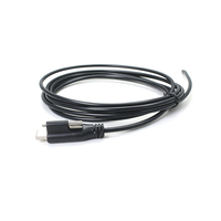 Cable USB Tipo-C Macho Personalizado con Conector de Rosca a Cable de Extremo Abierto, 2M, Negro, Cable de Alimentación y Datos Personalizado, OEM ODM