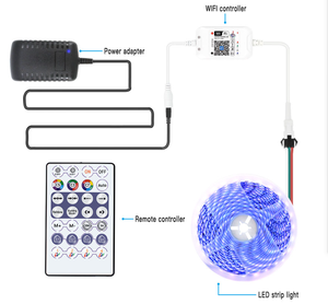 RF 28-Key A4 Wifi BT dual-chế độ SPI Giấc Mơ Màu Điều khiển bằng giọng nói điều khiển <span class=keywords><strong>RGB</strong></span> rgbic điều khiển âm nhạc - Product Image 4