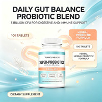 Comprimés Probiotiques en Gros à Haute Concentration de CFU, Probiotiques Vivants Multi-Souches, Soutien Digestif et Intestinal, Supplément Quotidien de Beauté pour Adultes, Peau