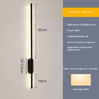 Lampu Dinding garis panjang, alat penerangan latar belakang Nordik minimalis Modern kamar tidur & Ruang Tamu