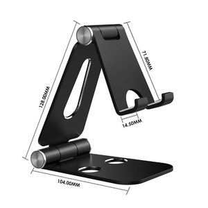 Supports de téléphone portable pliables réglables, support de tablette, support en aluminium solide pour tous les smartphones et tablettes, support de téléphone de bureau - Product Image 2