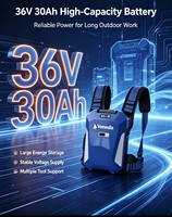 Harga Pabrik 36V 30Ah Baterai Lithium-ion Isi Ulang untuk Mesin Pemotong Rumput Model Ransel dengan Kabel Adaptor