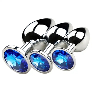 Bijou anal en cristal, perles anales féminines, dilatateur anal, plug anal en métal intime, S M L, jouet sexuel anal pour hommes et femmes - Product Image 1